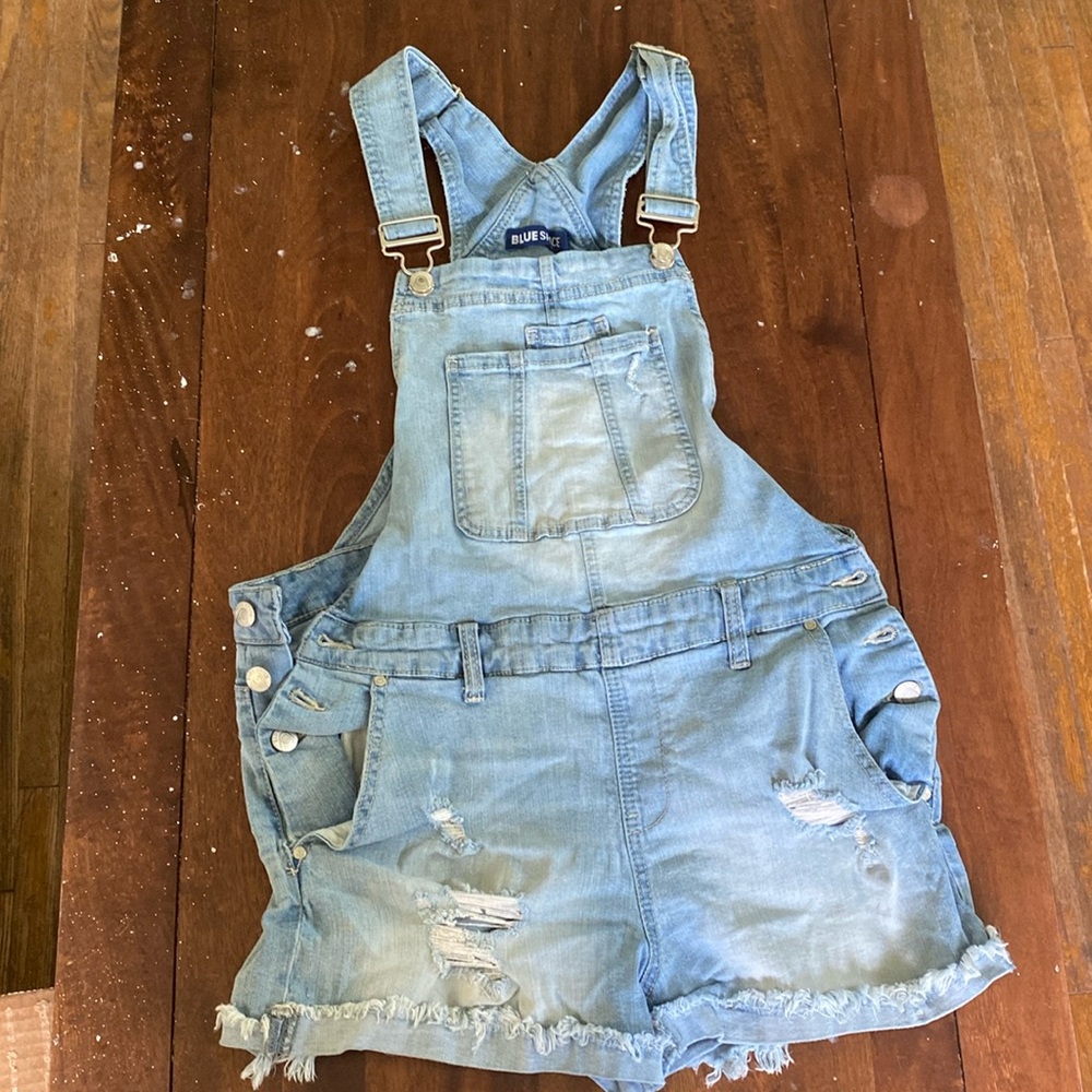Jean overall shorts